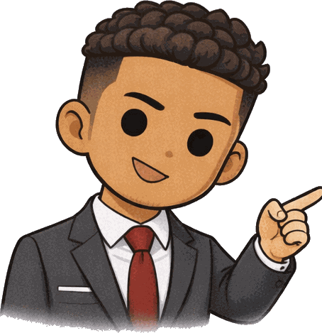 Three, the 3SK Finance character, pointing at the signup form